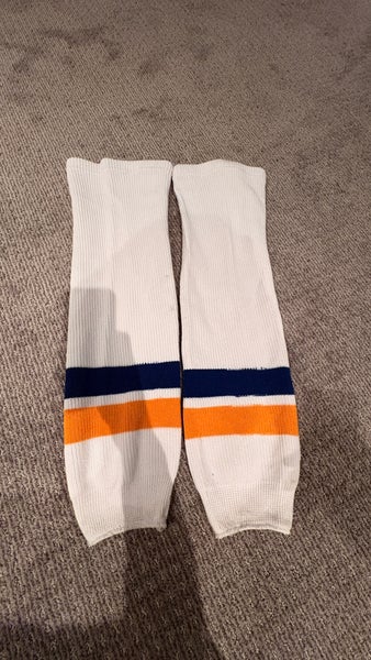 White Senior Large Athletic Knit Socks (New)