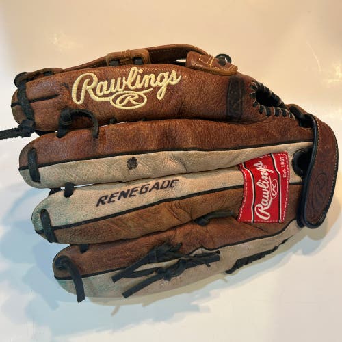 Rawlings Renegade R130R 13 Inch Slowpitch Softball Glove Leather Broken In RHT