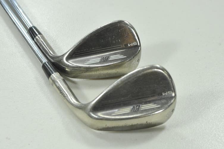 Titleist Vokey SM9 Brushed Steel 54*, 58* Wedge Set RH Wedge Flex Steel # 211714
