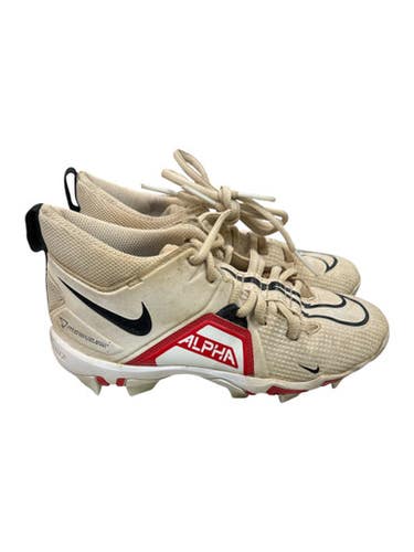 Used Nike ALPHA Jr FB Cleats White Junior 04 11862-S000092938