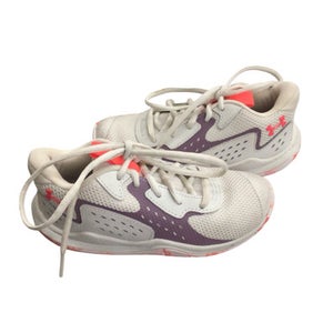 Used Under Armour Basketball Shoes Y White Youth 13.0 11760-S000088145
