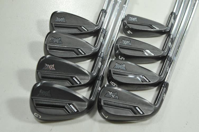 LEFT HANDED PXG 0211 XCOR2 Xtreme Dark Black 4-W,GW Iron Set Regular KBS #210061