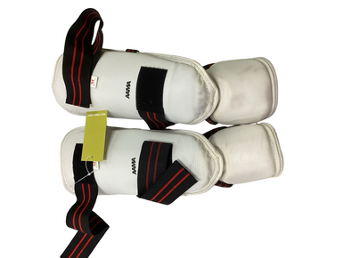 Used Martial Arts Shin Pads White MD 11613-S000177247