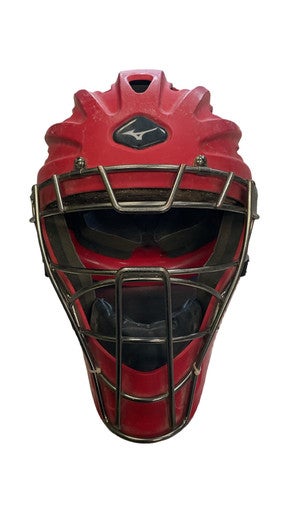 Used Mizuno SAMURAI Catchers Mask Red 11859-S000028504