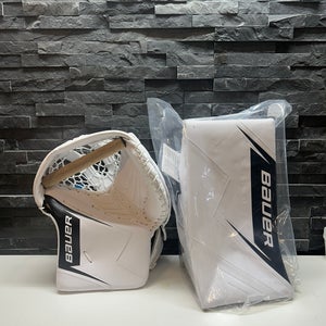 Bauer SV Pro Senior Glove & Blocker * Glove ships broken in. - White/Black