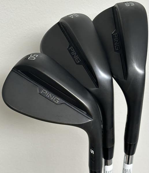 PING S159 Midnight Black Wedge Set RH 50-12*, 54-12*, 58-10* GW SW