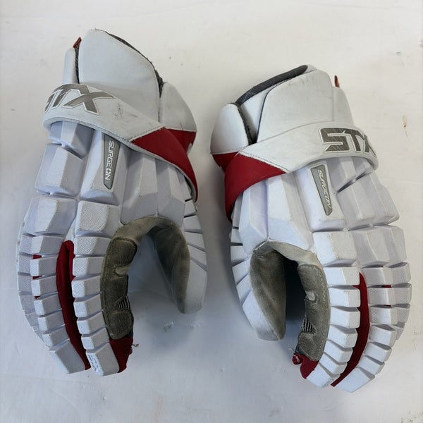 Adult Size X Large STX RZR SURGEON Lacrosse Player Gloves.