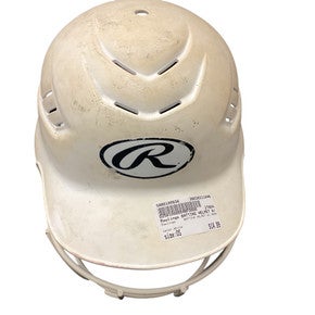 Used Rawlings BATTING HELMET W/ MASK Batting Helmet w/Mask White One Size 11846-S000100638