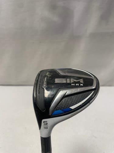Used Taylormade SIM MAX Mens Fairway Wood LH 5 Wood 11490-S000269008