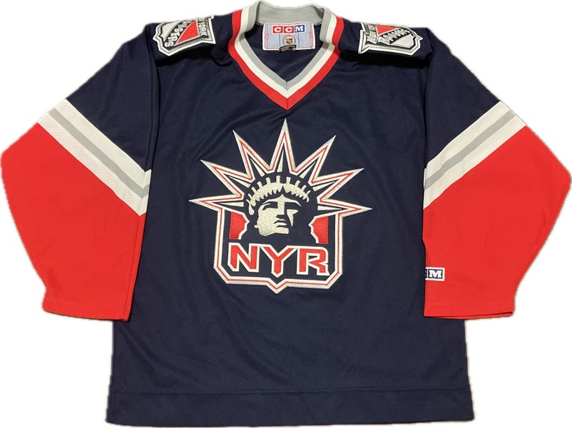 New York Rangers Blank Lady Liberty CCM NHL Hockey Jersey Size M
