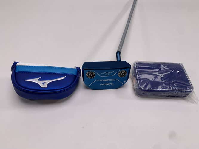 Mizuno M-Craft V Blue Putter 34" Mens RH HC + Weight Kit