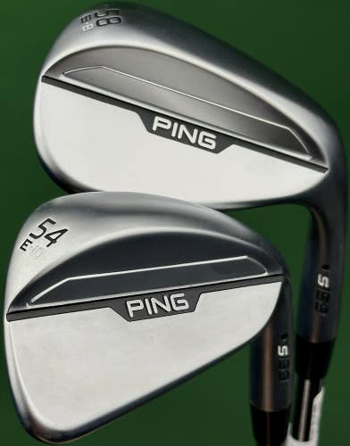 PING S159 Hydropearl Chrome Wedge Set 54-10* Eye2, 58-08* Steel Z-Z115 RH MINT!