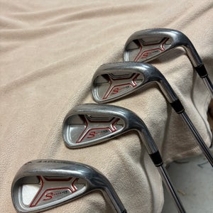 Men's Adams Speedline Plus Right Handed Iron Set Stiff Flex 4 Pieces Steel Shaft (Used)