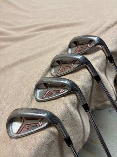 Men's Adams Speedline Plus Right Handed Iron Set Stiff Flex 4 Pieces Steel Shaft (Used)