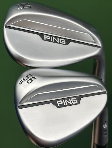 PING S159 Hydropearl Chrome Wedge Set 56-12*, 60-08* Steel Z-Z115 RH MINT!