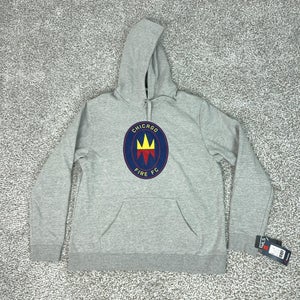Chicago Fire FC Sweatshirt Mens XL Gray MLS Soccer Fanatics Hoodie Fleece Sport