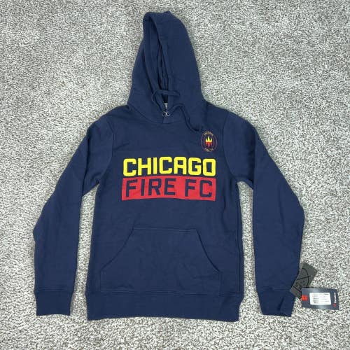 Chicago Fire FC Sweatshirt Mens Small Blue MLS Soccer Fanatics Hoodie Fleece