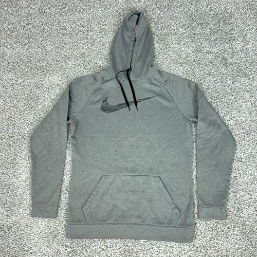 Nike Hoodie Mens LT Tall Gray Pullover Dri-FIT Fleece Sweatshirt Swoosh Athletic