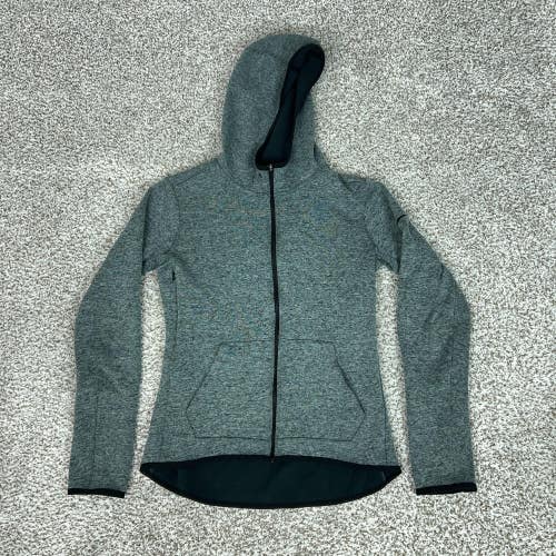 Nike Hoodie Womens Medium Gray Full Zip Dri-FIT Fleece Running Training Top
