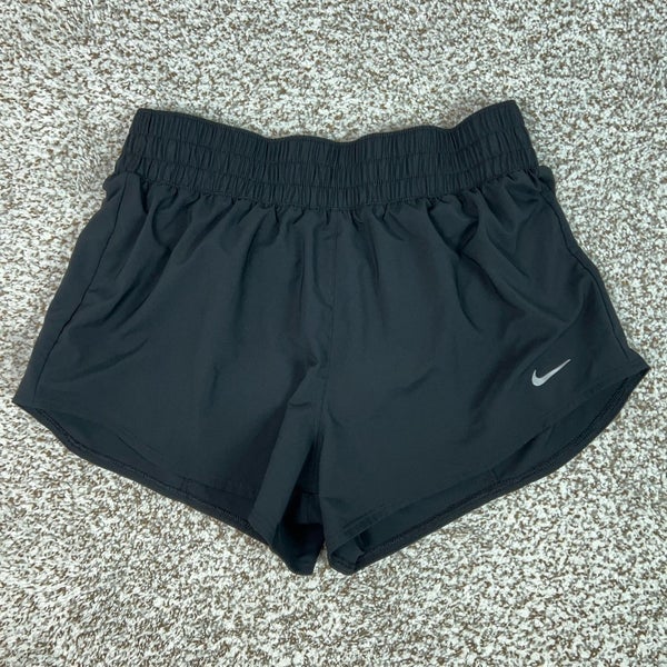 Nike Shorts Womens Medium Black Dri-FIT Lined 3" Running Athletic Gym Sport
