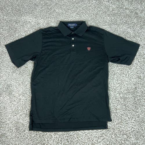 Polo Golf Ralph Lauren Polo Shirt Mens Large Black Pima Cotton Crest Logo Top