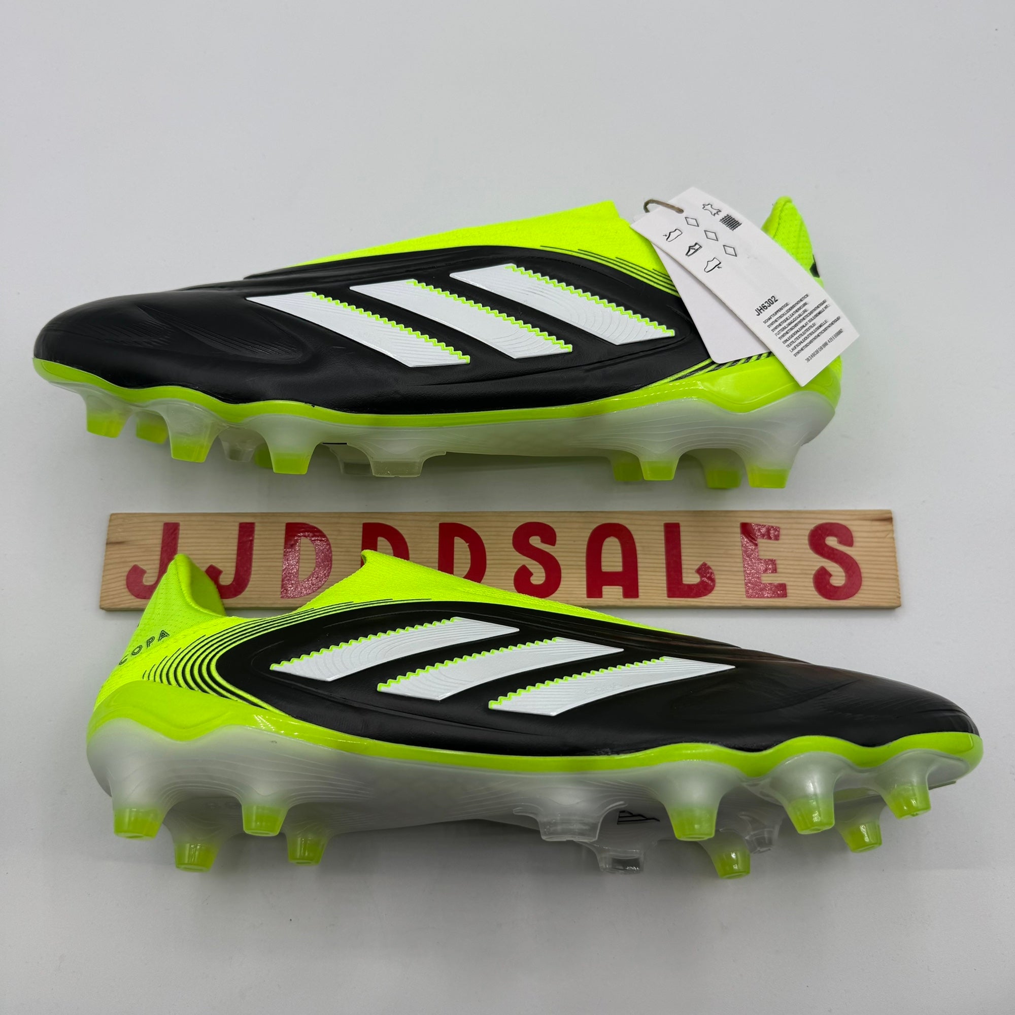Adidas Copa Pure 3 Elite Laceless FG Cleats JH6302 Black Lucid Lemon Men’s Sizes Boots - Copa Pure 3 Elite Laceless Firm Ground Boots - Black  main image 3