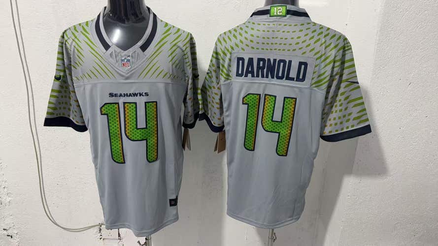Sam Darnold #14 Seattle Seahawks Stitched Jersey - Wolf Grey Concept