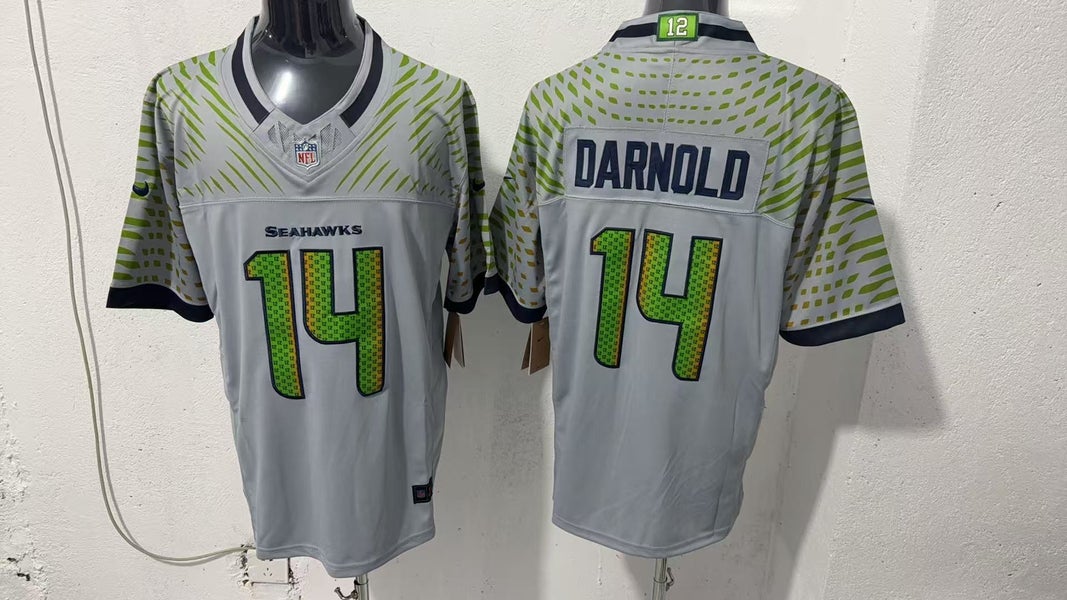 Sam Darnold #14 Seattle Seahawks Stitched Jersey - Wolf Grey Concept