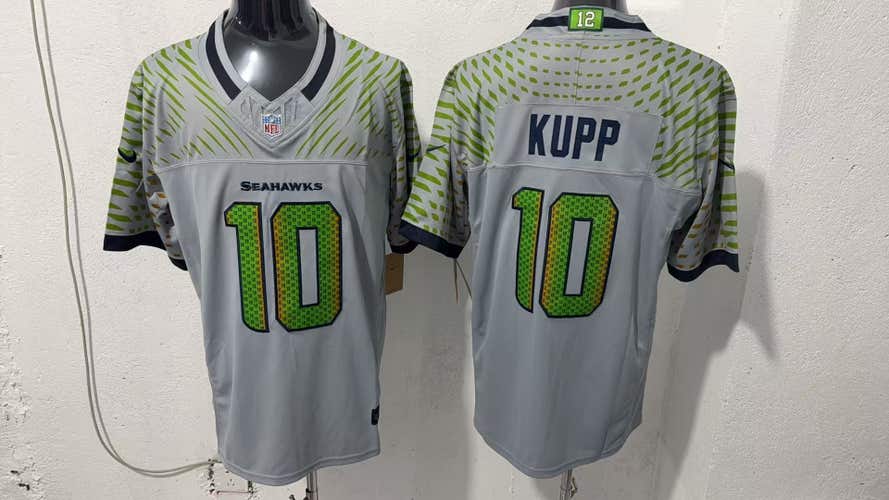 Cooper Kupp #10 Seattle Seahawks Jersey - Stitched Wolf Grey Concept