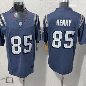 Hunter Henry #85 New England Patriots Jersey - Stitched Navy Stars & Stripes