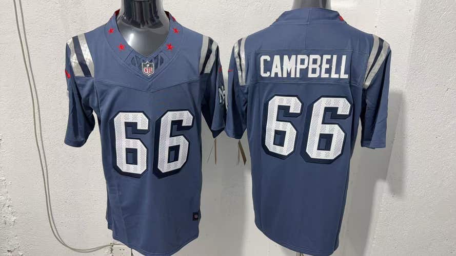 Will Campbell #66 New England Patriots Jersey - Navy Stars Edition