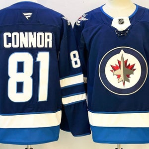 Kyle Connor #81 Winnipeg Jets Jersey - Navy Blue Stitched Home NHL Fanatics