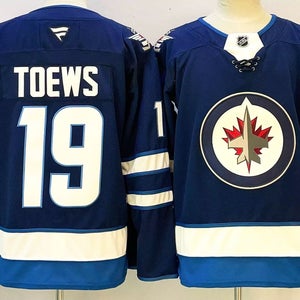Toews #19 Winnipeg Jets Jersey - Navy Blue Stitched Home NHL Style (VETERAN)