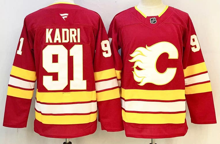 Calgary Flames Nazem Kadri Fanatics Jersey - Red Retro Style #91