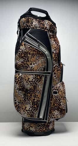 Taboo Fashions Lightweight Ladies Cart Bag Leopard 14-Way Divide Golf Bag