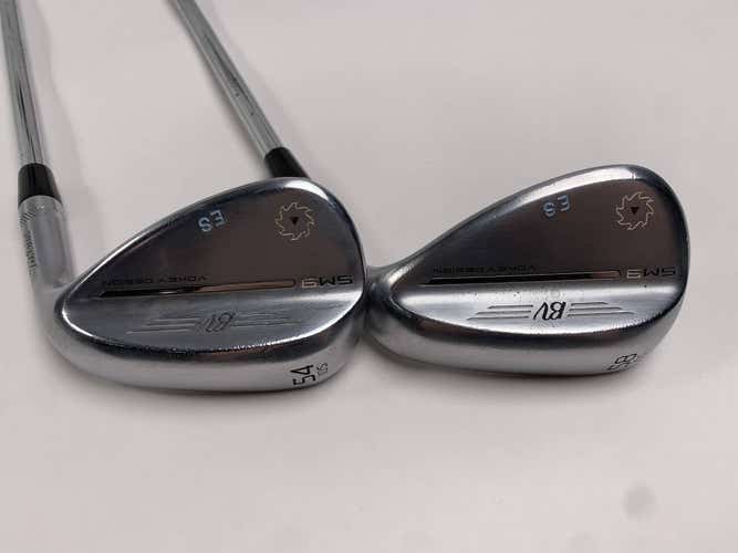 Titleist Vokey SM9 Tour Chrome Wedge Set 54* 10 58* 10 Wedge Steel Mens RH