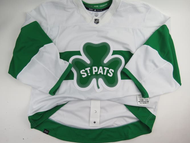 Team Issued Toronto Maple Leafs ST PATS Authentic Pro NHL Hockey Game Jersey 58 GOALIE
