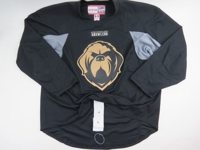 CCM Newfoundland Growlers ECHL Pro Stock Practice Worn Hockey Jersey Black 58