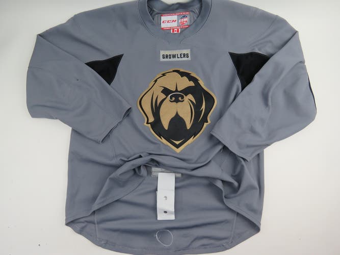 CCM Newfoundland Growlers ECHL Pro Stock Practice Worn Hockey Jersey Gray 58