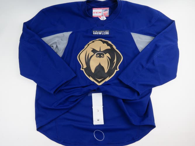 CCM Newfoundland Growlers ECHL Pro Stock Practice Worn Hockey Jersey Blue 58