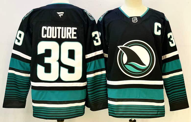San Jose Sharks Logan Couture Fanatics Jersey - Black "Evolve" Alt #39 - "C"