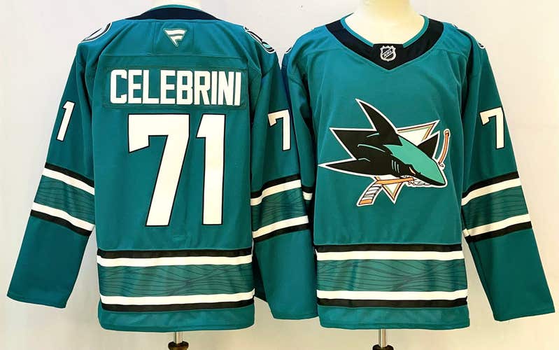 San Jose Sharks Macklin Celebrini Fanatics Jersey - Teal Home #71 - Rookie