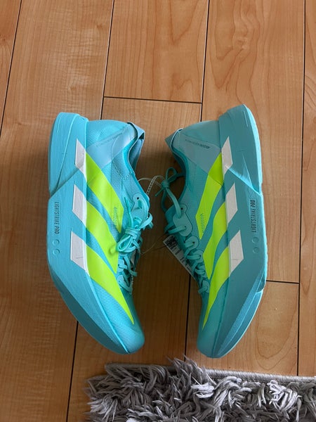 Adidas Adizero Adios Pro 4 Running Flash Aqua Lucid Lemon Sz 11 JR1251