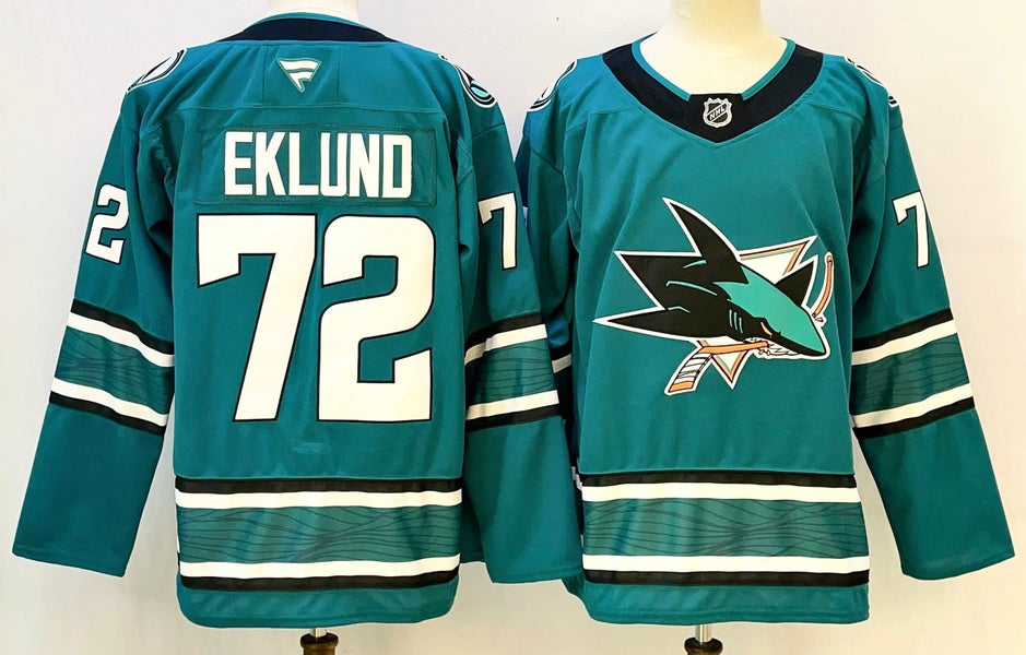 San Jose Sharks William Eklund Fanatics Jersey - Teal Home #72