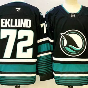 San Jose Sharks William Eklund Fanatics Jersey - Black "Evolve" Alt #72