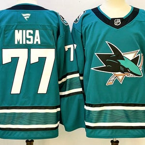 San Jose Sharks Misa Fanatics Jersey - Teal Home Style #77