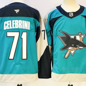 San Jose Sharks Macklin Celebrini Fanatics Jersey - Heritage Throwback #71