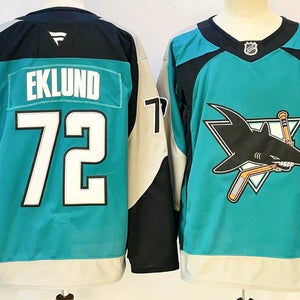 San Jose Sharks William Eklund Fanatics Jersey - Heritage Throwback #72