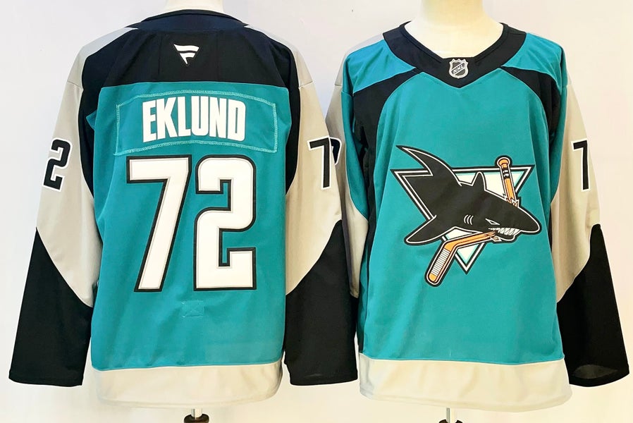 San Jose Sharks William Eklund Fanatics Jersey - Heritage Throwback #72