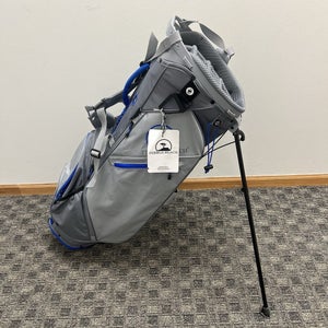 Pebble Beach Stand Golf Bag Lightweight 14 Dividers 6 Pockets Dual Strap Grey